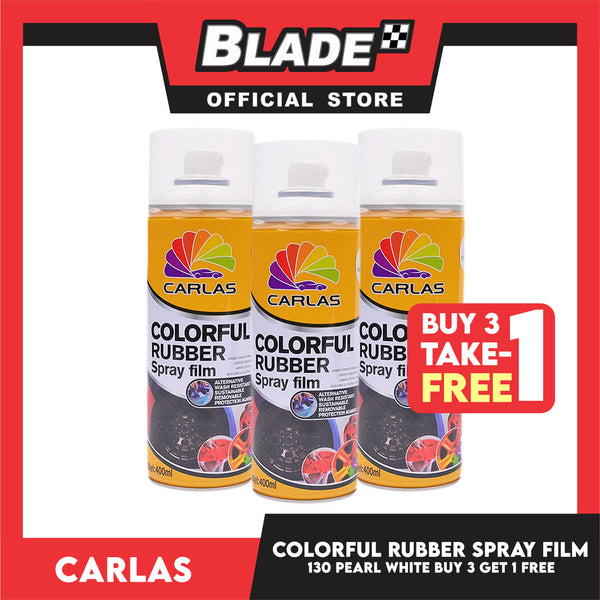 Buy 3 Take 1 Free! Carlas Colorful Rubber Spray Film 400ml (Pearl White)