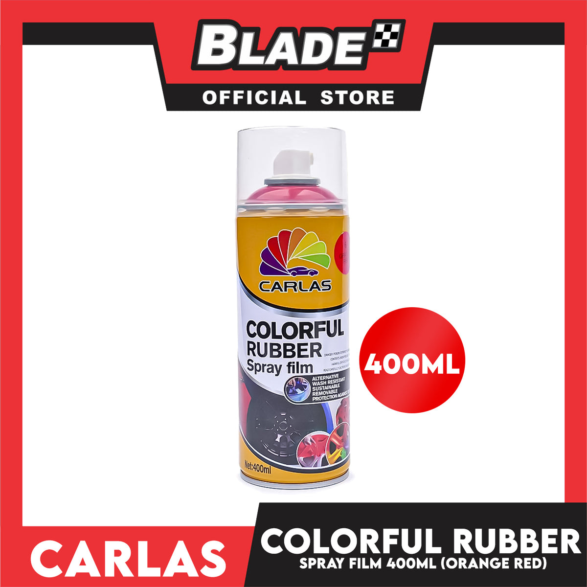 Carlas Colorful Rubber Spray Film 400ml (Orange Red)