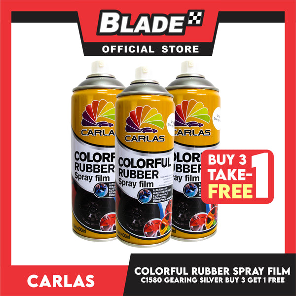 Buy 3 Take 1 Free! Carlas Colorful Rubber Spray Film 400ml (Gearing Silver)