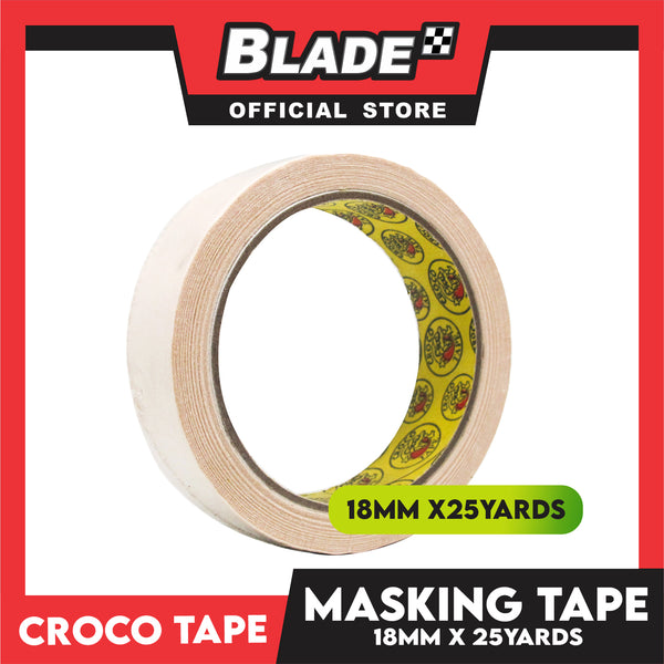 Croco Tape Masking Tape 18mm x 25yards (Beige) General Purpose for Home and Office use