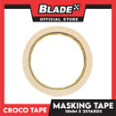 Croco Tape Masking Tape 18mm x 25yards (Beige) General Purpose for Home and Office use