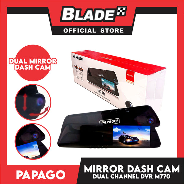 Papago Dual Channel Mirror Dash Cam M770