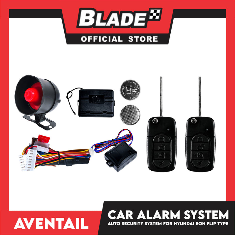 Aventail Car Alarm System Auto Security for Hyundai Eon Flip Type, Vehicle Alarm Security Protection System