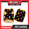 Pet Sando Halloween Design, Black with Orange Color Piping Sando (Small) Perfect Fit for Dogs and Cats