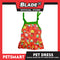 Pet Dress Cocktail Design, Pink with Green Color Spaghetti Dress (Small) Perfect Fit for Dogs and Cats