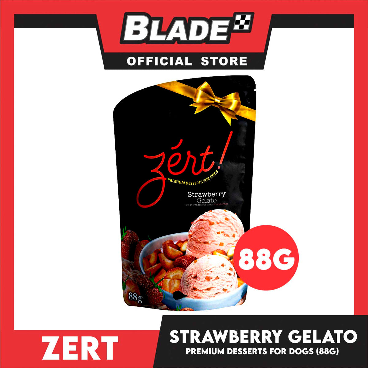 Zert Premium Desserts for Dogs 88g (Strawberry Gelato)