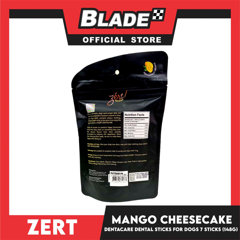 Zert Dentacare Dental Stick for Dogs 148g (Mango Cheesecake)