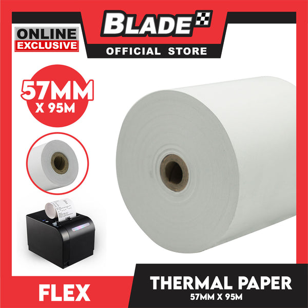Flex Thermal Paper Rolls Cash Register POS Receipt Paper 57mm x 95mm