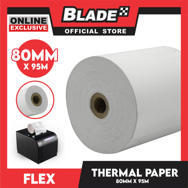 Flex Thermal Paper Rolls Cash Register POS Receipt Paper 80mm x 95mm