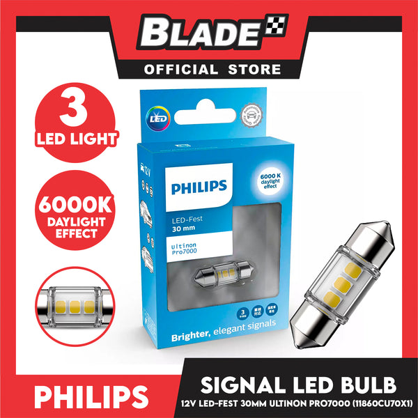Philips Ultinon Pro7000 Car Signaling Bulb Led-Fest 30mm 6000k Daylight
