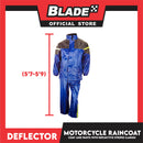 Deflector Motorcycle RainCoat, Coat and Pants Set with Reflective Stripes (Large)