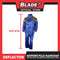 Deflector Motorcycle RainCoat, Coat and Pants Set with Reflective Stripes (XL)