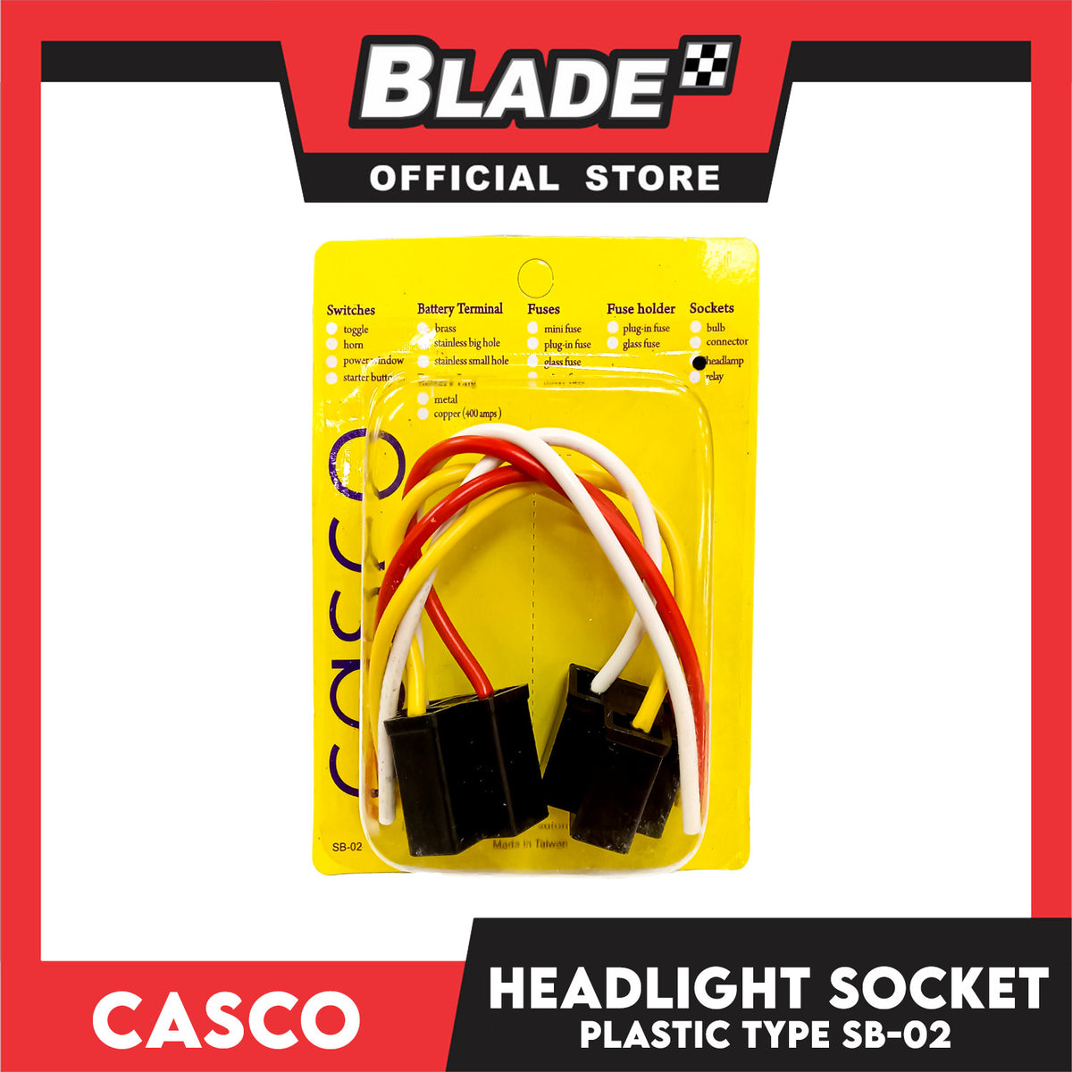 Casco Headlight Socket Plastic Type (2pcs)