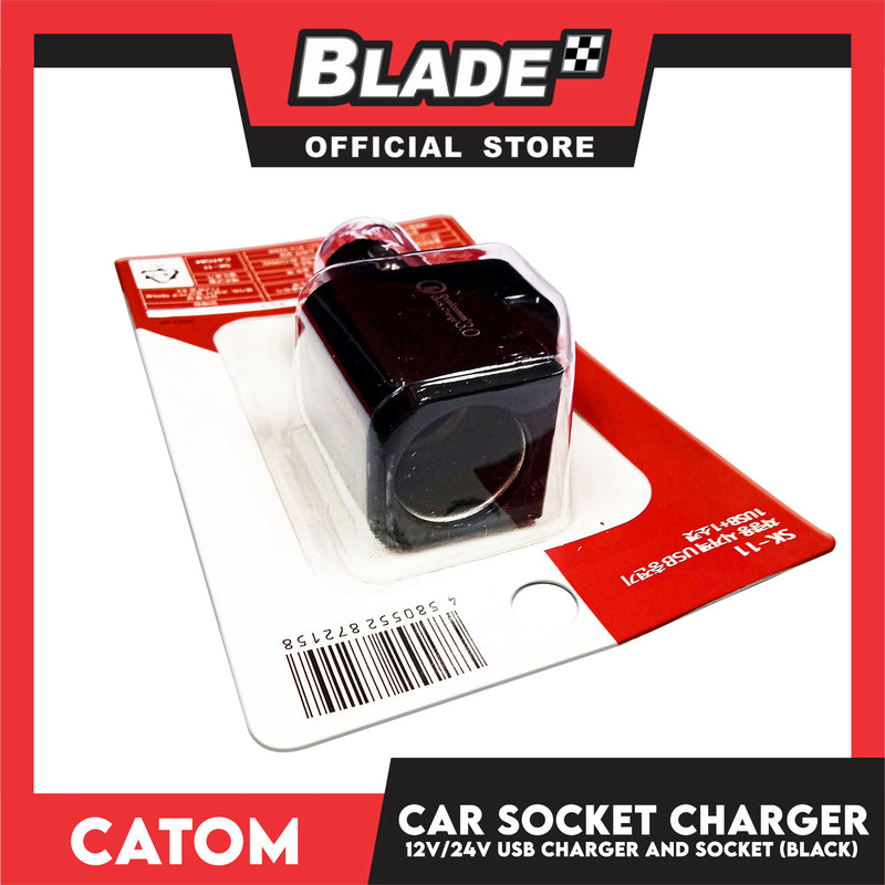 Catom Car Socket USB Charger 1 USB + 1 Socket SK-11