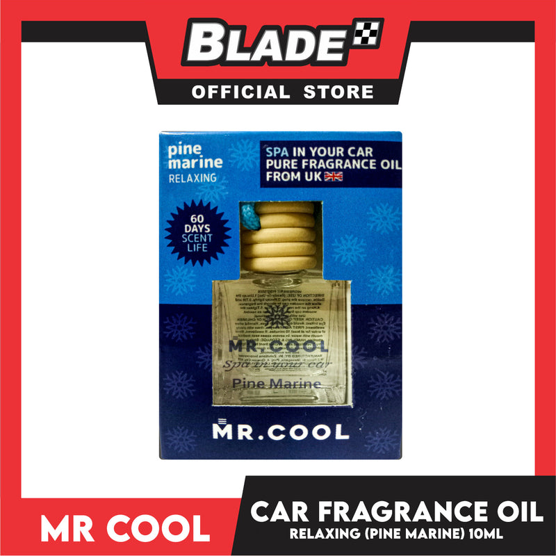 Mr. Cool Air Freshener (Pine Marine, Relaxing) Spa in Your Car Pure Fragrance Oil 10ml