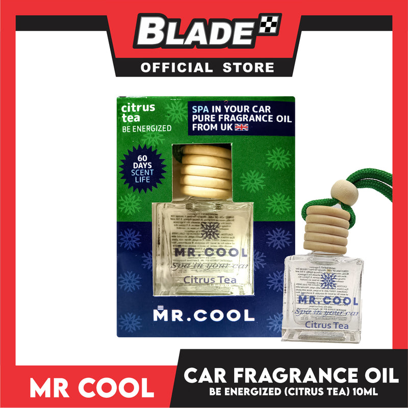 Mr. Cool Air Freshener (Citrus Tea, Be Energized) Spa in Your Car Pure Fragrance Oil 10ml