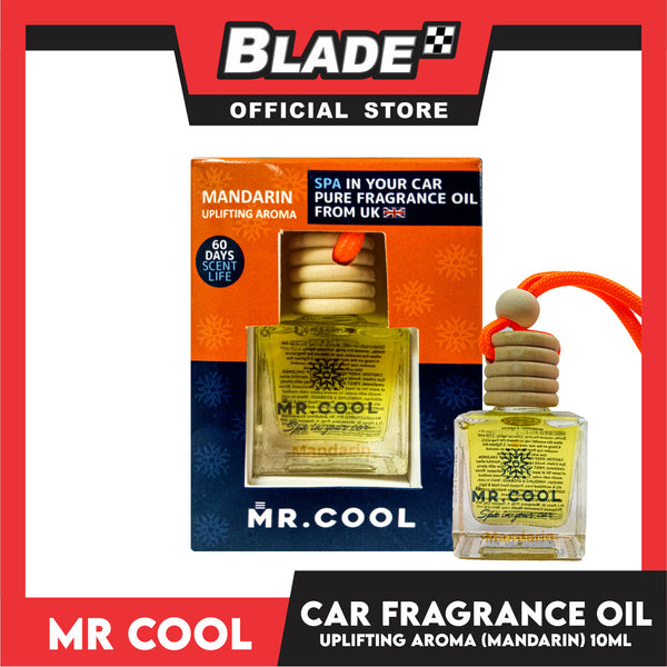 Mr. Cool Air Freshener (Mandarin, Uplifting Aroma) Spa in Your Car Pure Fragrance Oil 10ml