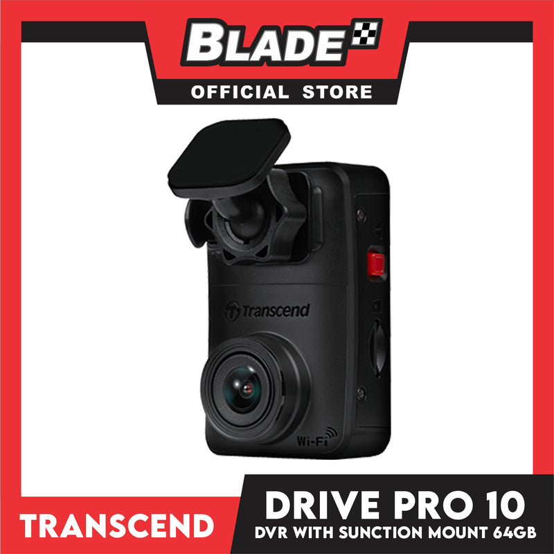 Transcend Dashcam DrivePro 10 Car Video Recorder with Suction Mount DP10 64gb