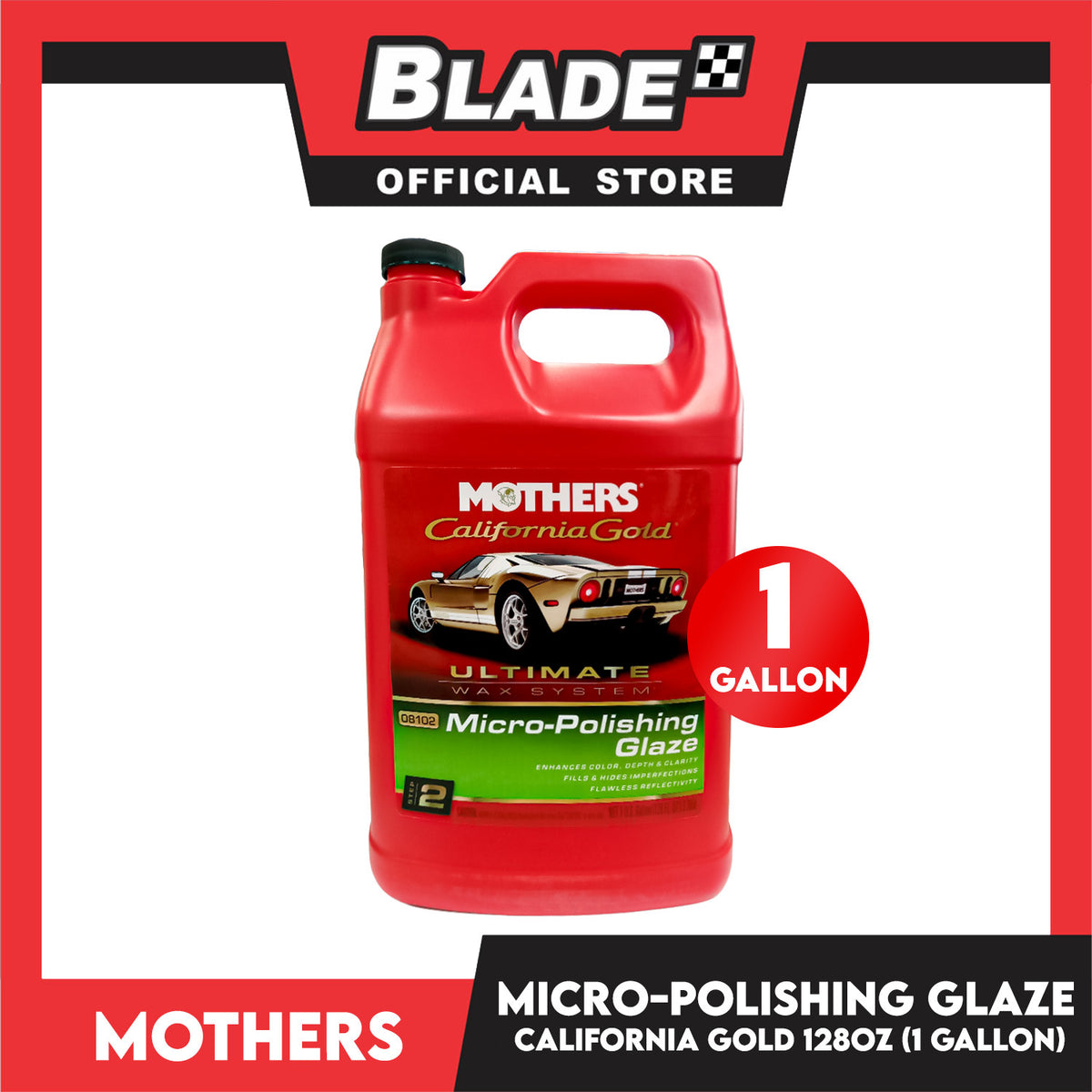 Mothers Step 2 California Gold Micro-Polishing Glaze 08102 (1 Gallon) Ultimate Wax System