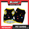 Pet Clothes Character Design, Black with Yellow Piping Sando (Large) DG-CTN176L