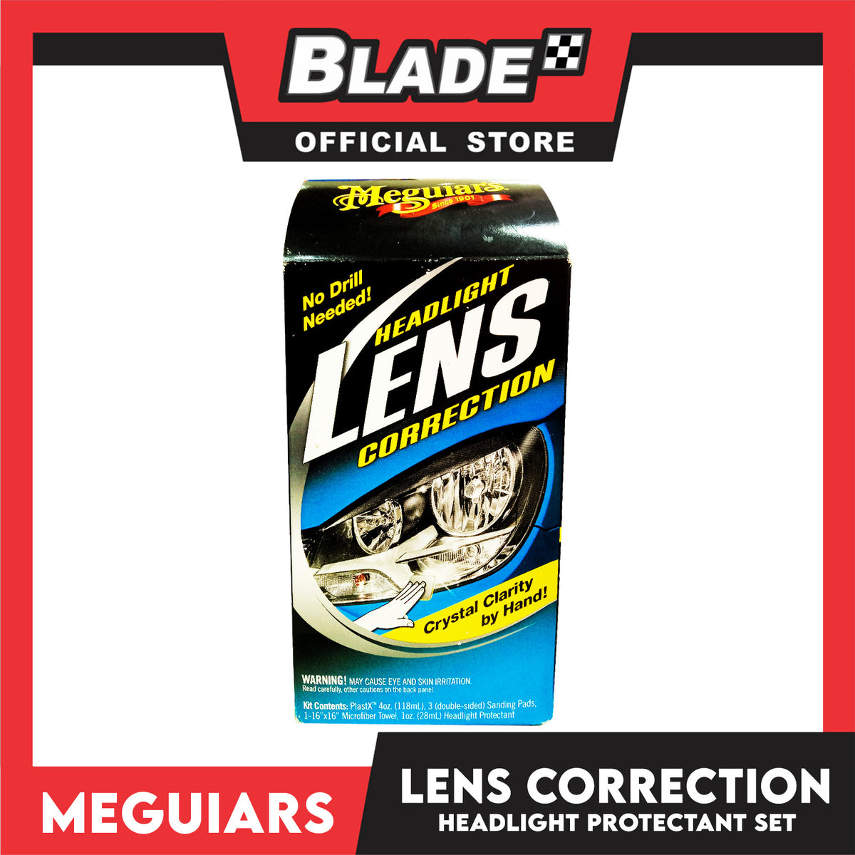 Meguiar's Headlight Lens Correction Kit, Crystal Clarity
