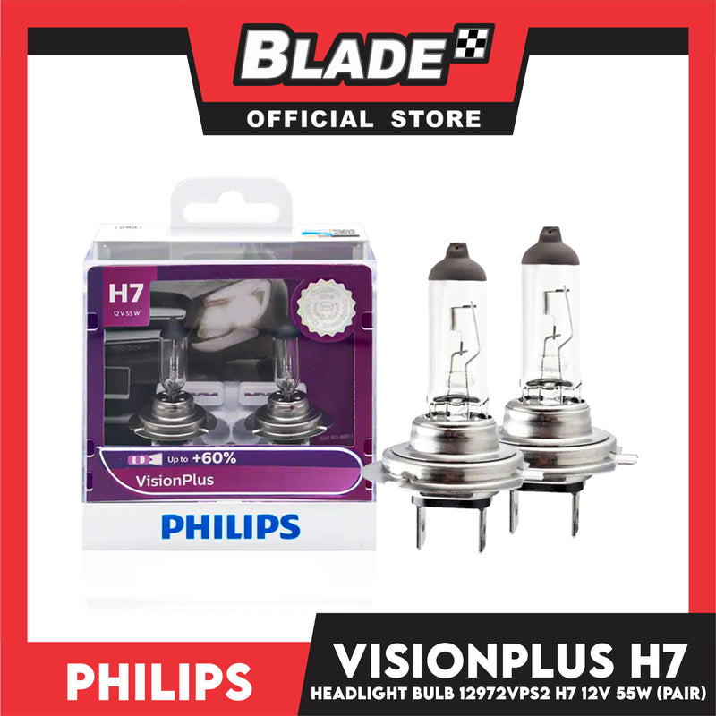 Philips Vision Plus H7 12972VPS2 12V 55W Car Headlight