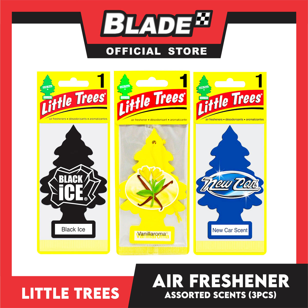 3pcs Little Trees Car Air Freshener Hanging Tree Long Lasting Scent