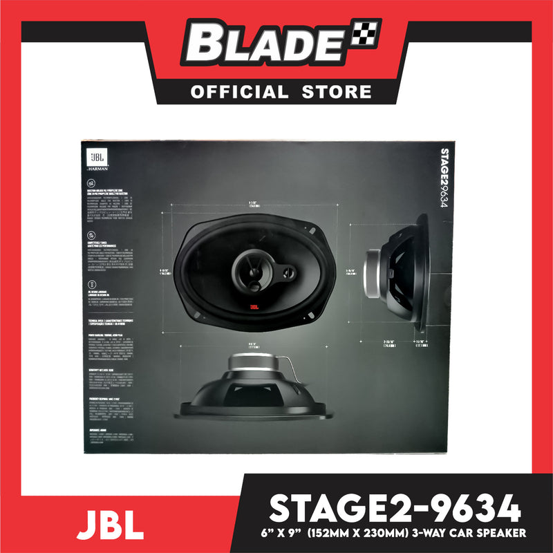 JBL Stage2 9634 6'' x 9'' (152mmx230mm) 3-way Component Car Speaker 420W Peak 70WRMS