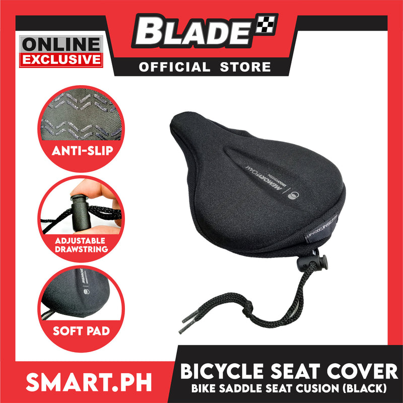 Memory Foam Bicycle Seat Cover, Bike Saddle Seat Cushion 28cm x 18cm (Black)