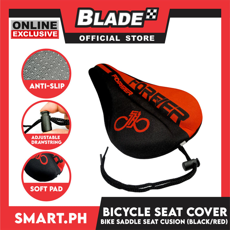 Bicycle Seat Cover, Bike Saddle Seat Cushion 28cm x 18cm (Black/Red)