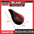 Bicycle Seat Cover, Bike Saddle Seat Cushion 28cm x 18cm (Black/Red)