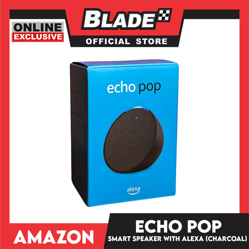 Echo Pop Full sound compact smart speaker with Alexa in Charcoal