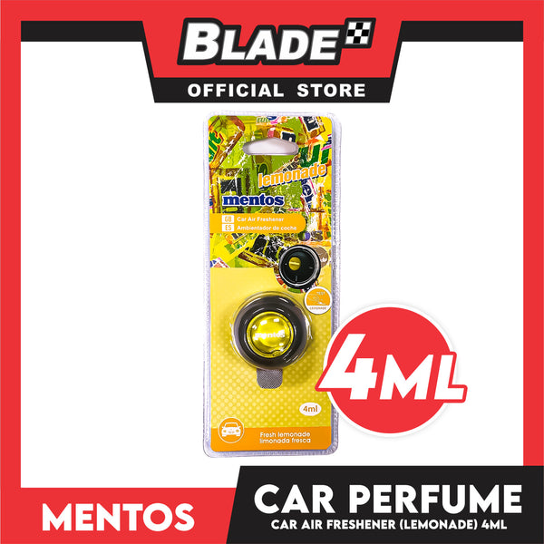 Mentos Vent Clip Car Air Freshener 4ml (Lemonade)