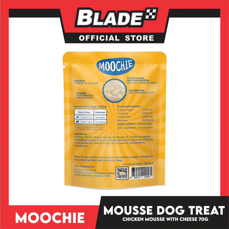 Moochie  Mousse Dog Wet Food Dog Treat (Chicken Mousse with Cheese) 70g