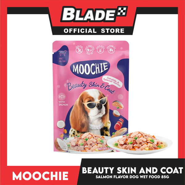 Moochie Beauty Skin and Coat Adult Dog Wet Food (Salmon) 85g