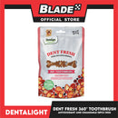 Dentalight Dent Fresh 360° Toothbrush Antioxidant and Chamomile Mixed Berry Dog Treats 150g
