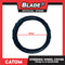 Catom Carbon Sporty Steering Wheel Cover 370mm (Black) Universal Fit For Any Cars
