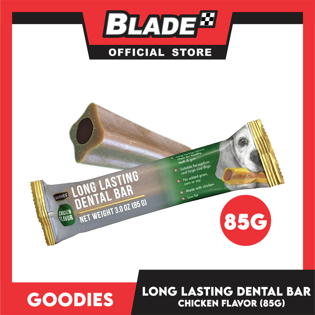 Goodies Long Lasting Dental Bar Dog Treats (Chicken Flavor) 85g