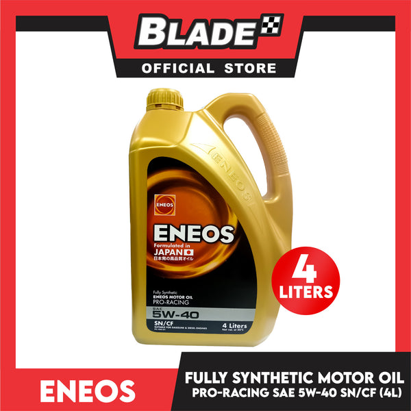 Eneos Pro Racing Fully Synthetic Motor Oil SAE 5W-40 SN/CF for Gasoline and Diesel 4L
