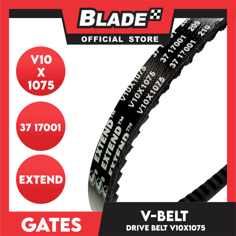 Gates Automotive Drive V-Belt Fan Belt Extend V10X1075 For Hyundai, Kia, Mitsubishi, Rover, Toyota and Volkswagen