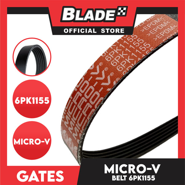 Gates Automotive Micro-V Belt 6PK1155 For Toyota and Mercedes-Benz