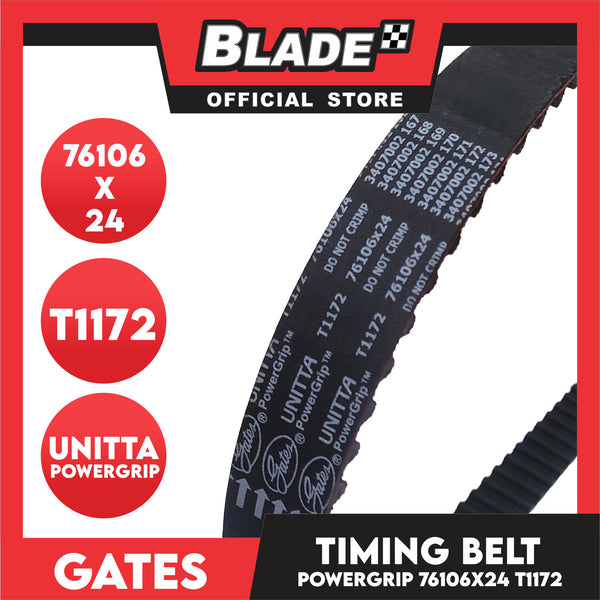 Gates Unitta PowerGrip Timing Fan Belt T1172 76106 x 24mm 1pc Honda