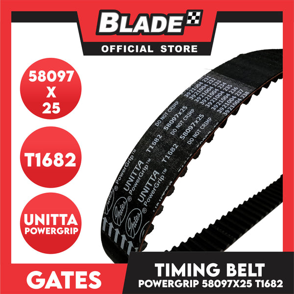 Gates Unitta PowerGrip Timing Belt T1682 58097 x 25mm 1pc for Daihatsu, Thairung, Toyota