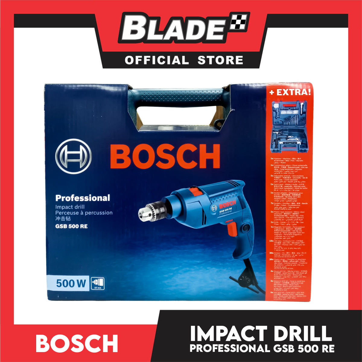 Bosch Professional Impact Drill GSB 500 RE 500W