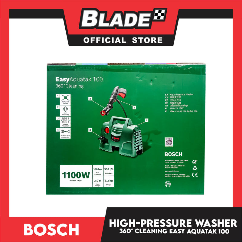 Bosch Easy Aquatak 100 High Pressure Washer 360 Degree Cleaning 1100W