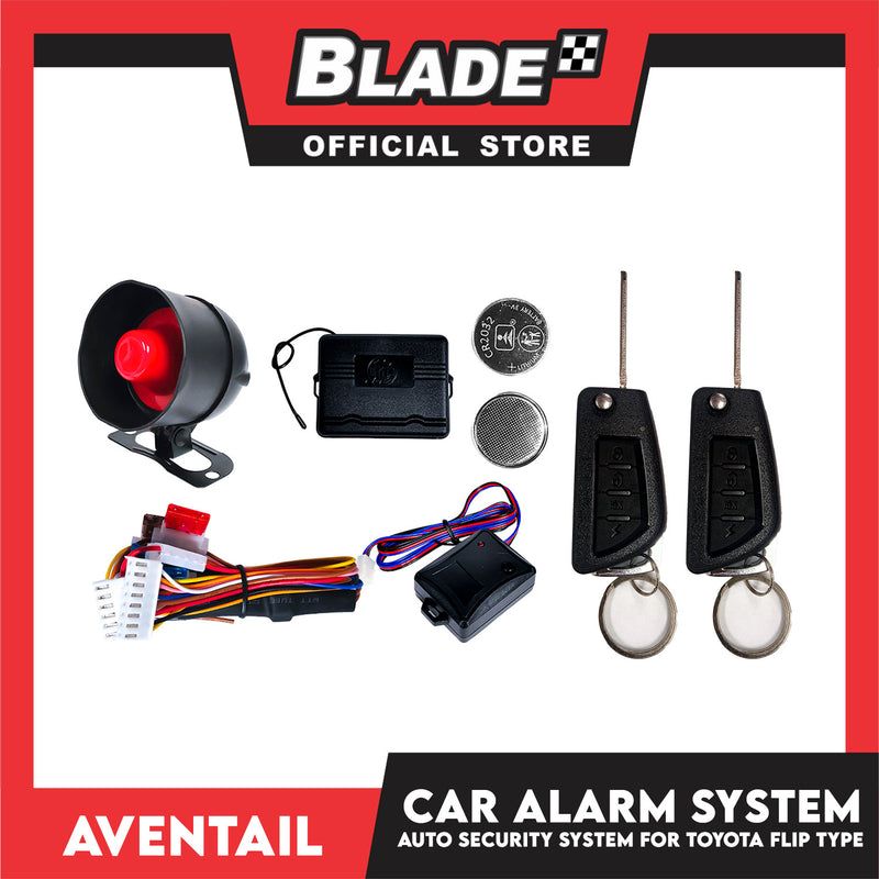 Aventail Car Alarm System Auto Security for Toyota Flip Type, Vehicle Alarm Security Protection System