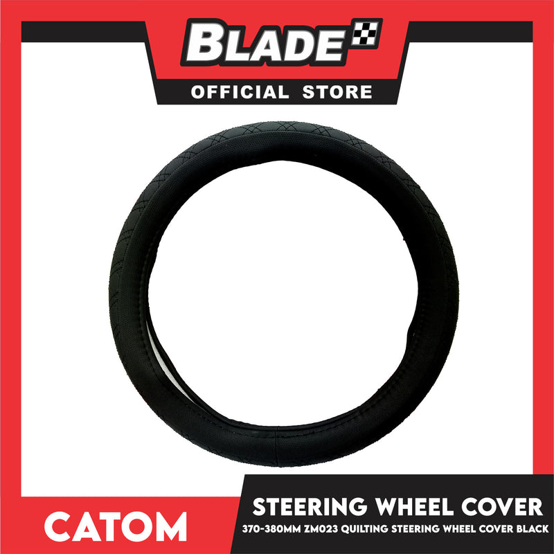 Catom Steering Wheel Cover Quilting 370-380mm ZM034  (Black)
