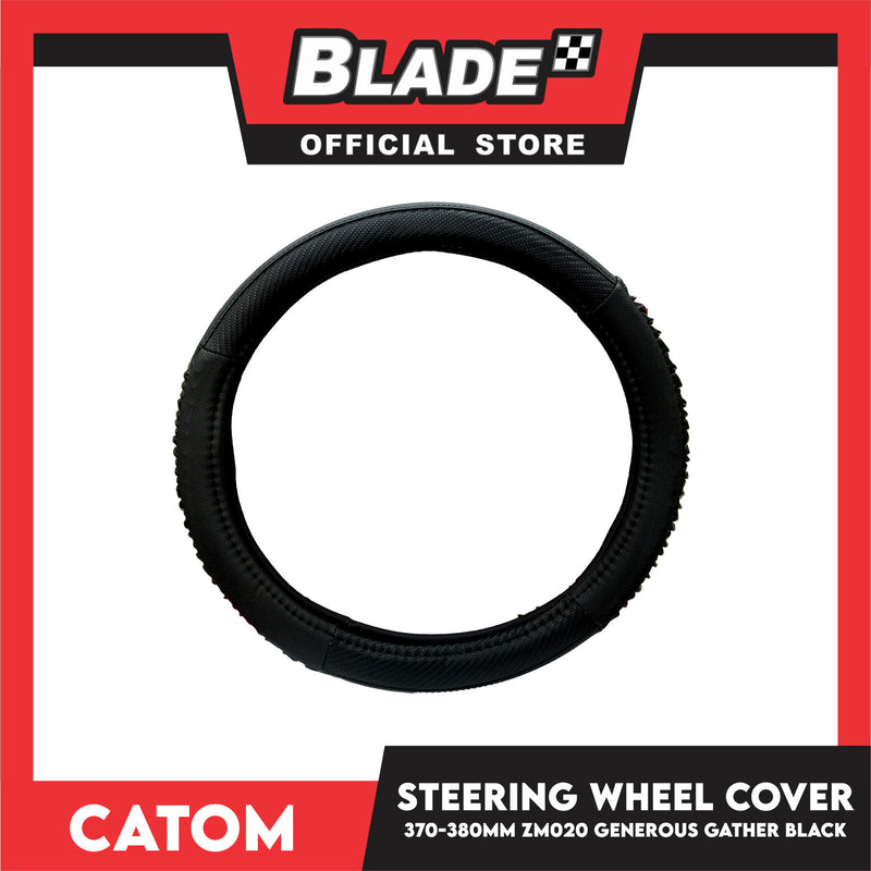 Catom Steering Wheel Cover Generous Gather 370-380mm ZM020 (Black)
