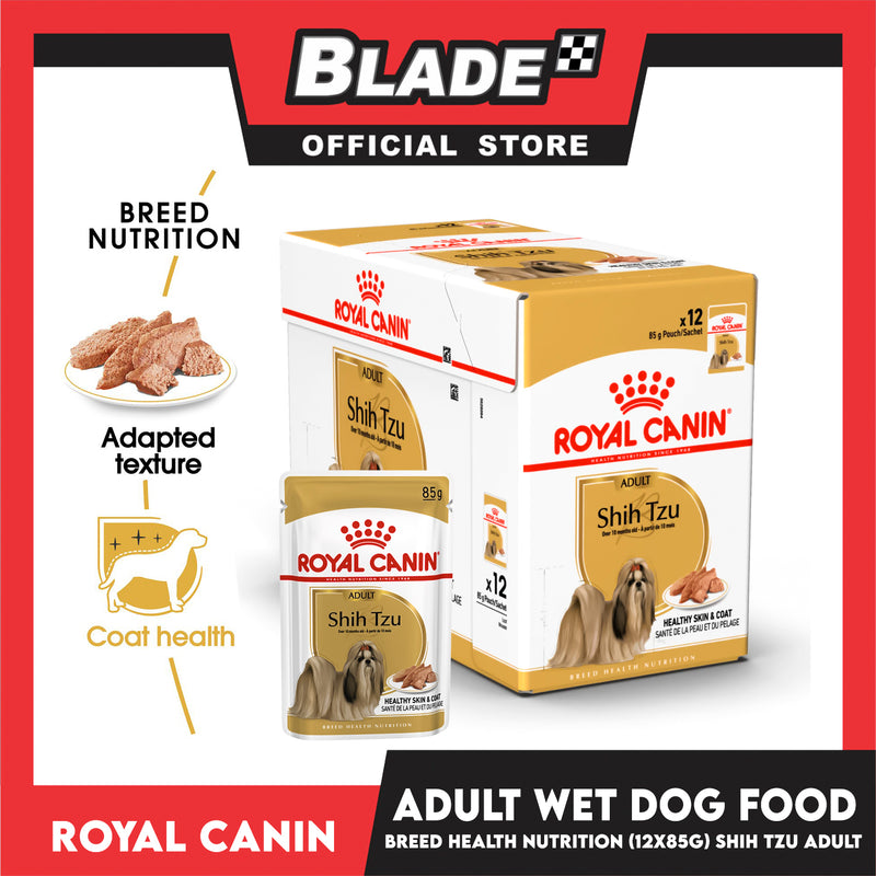 Royal Canin Shih Tzu Adult (85g x 12 ) Wet Dog Food - Breed Health Nutrition