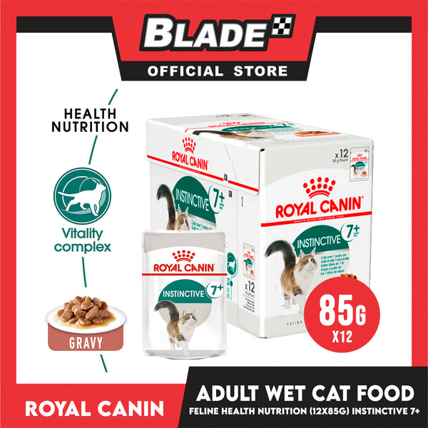 Royal Canin Feline Health Nutrition Instinctive 7+ Years Adult Gravy Cat Wet Food 85g x 12